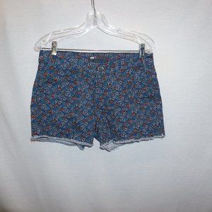 LEVI'S Raw Hem shorts floral print 10